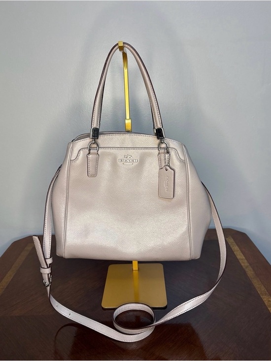 Coach Handbags - Coach Bags | Coach F34663  Minetta Chalk Cross-Grained Leather crossbody